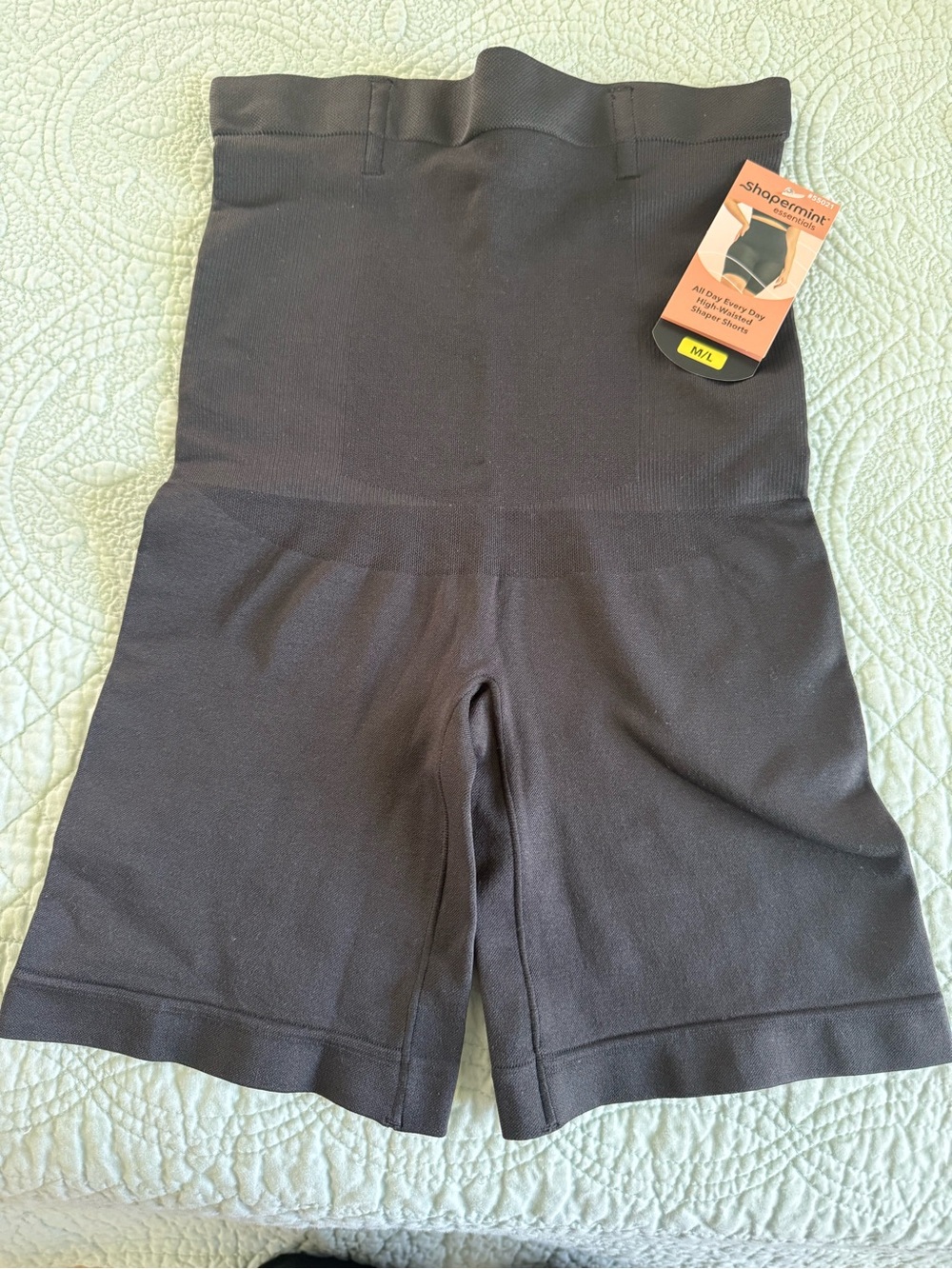 High-Waist Black Shaping Shorts